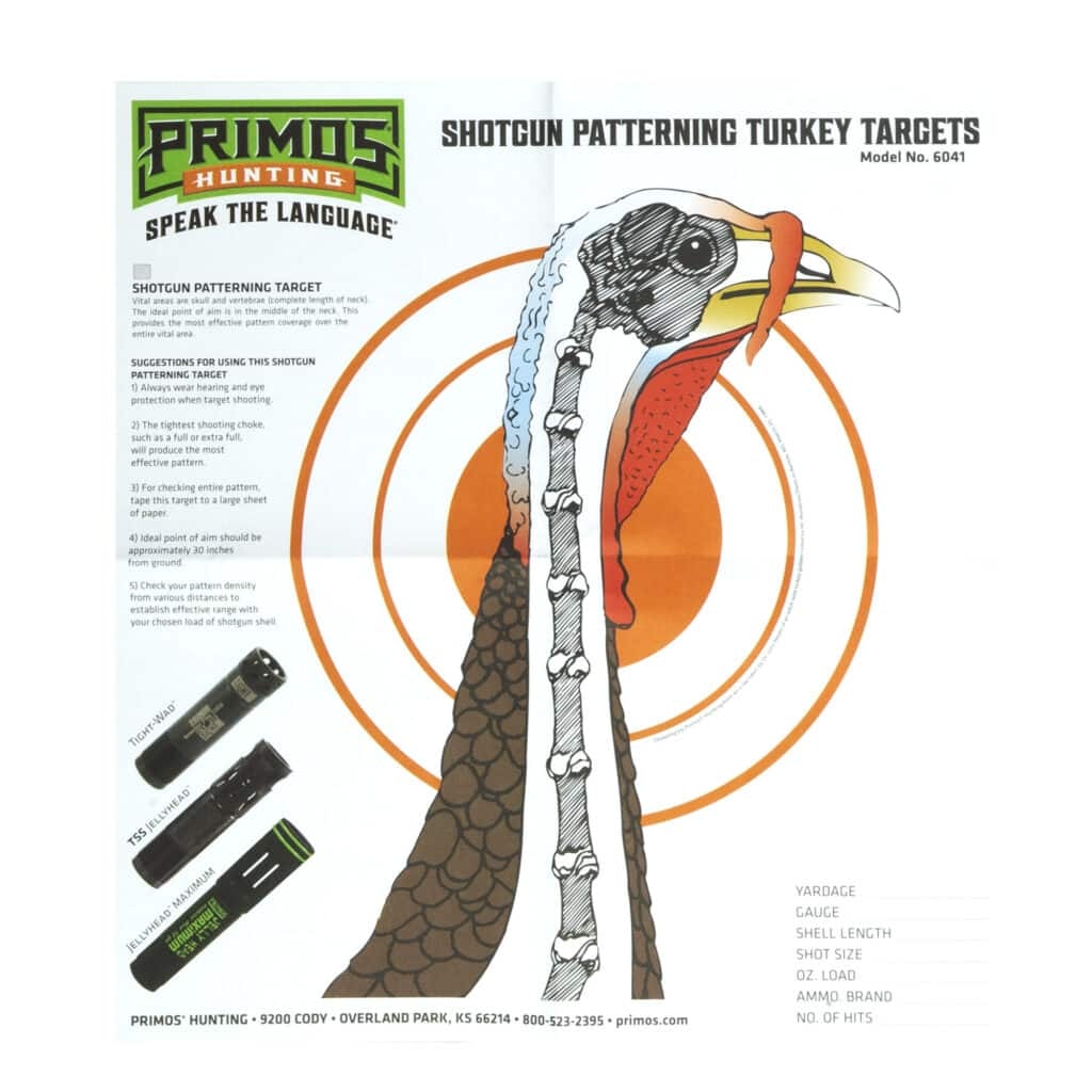 Turkey Archery Kill Zone Target Size Printable