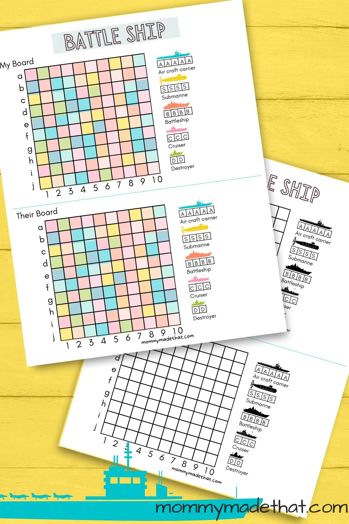 Battleship Game Target Printable Pdf