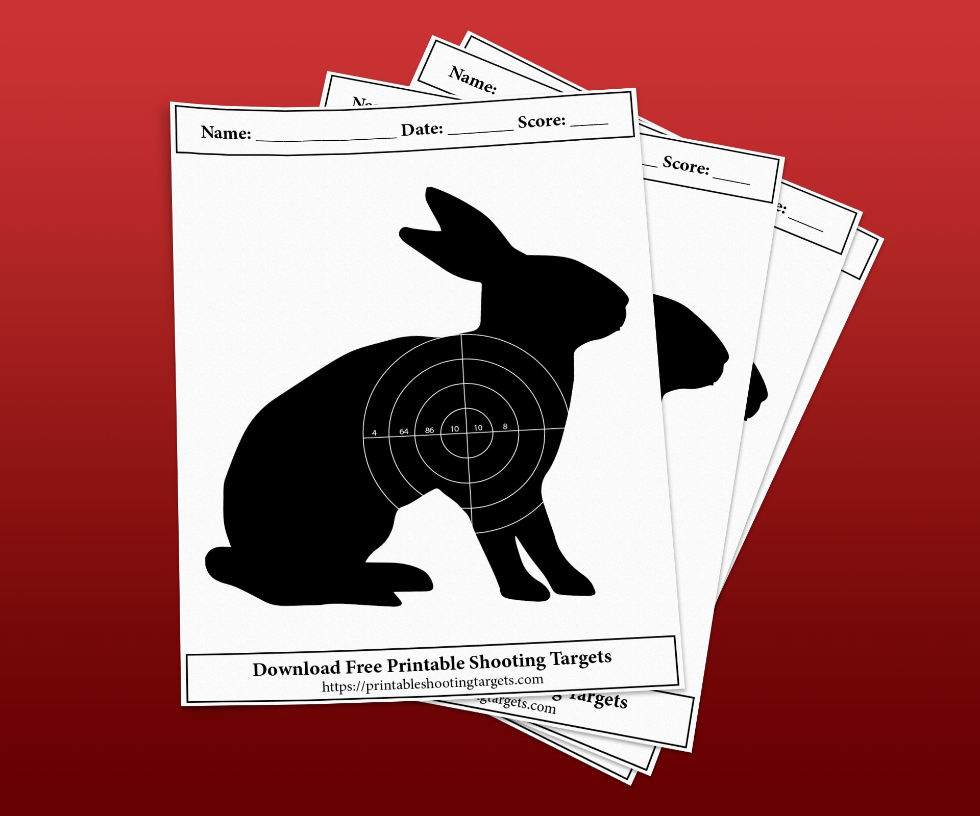 100 Yard Rifle Targets Printable Rabbit Targets