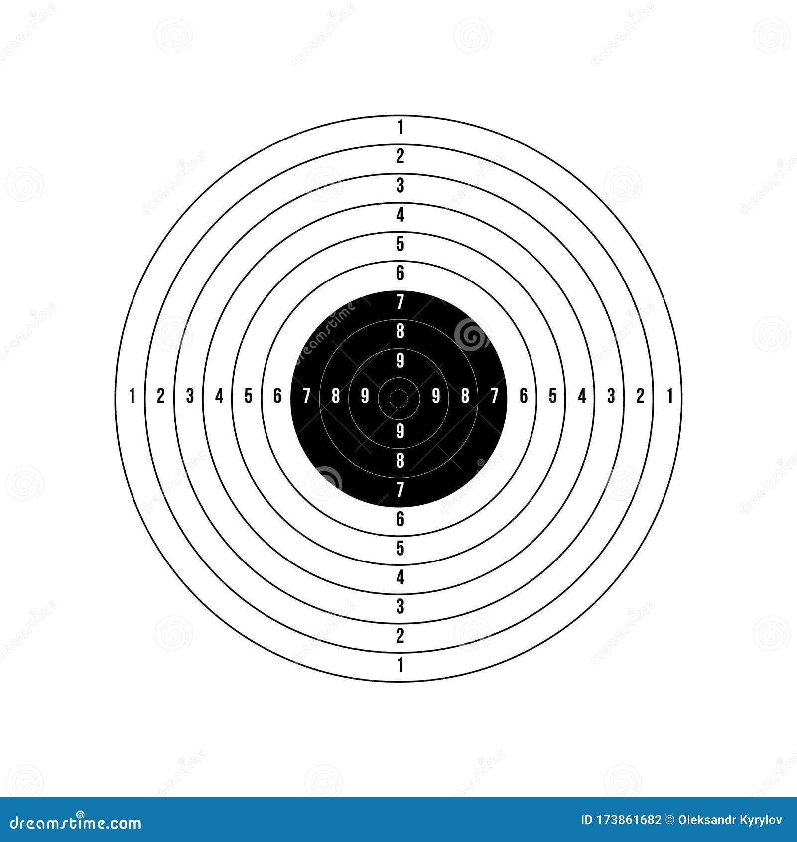 10 Meter Air Pistol Target Printable