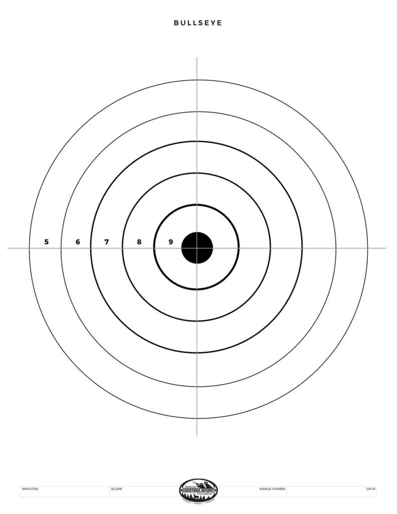 Full Size Target With Points Printable