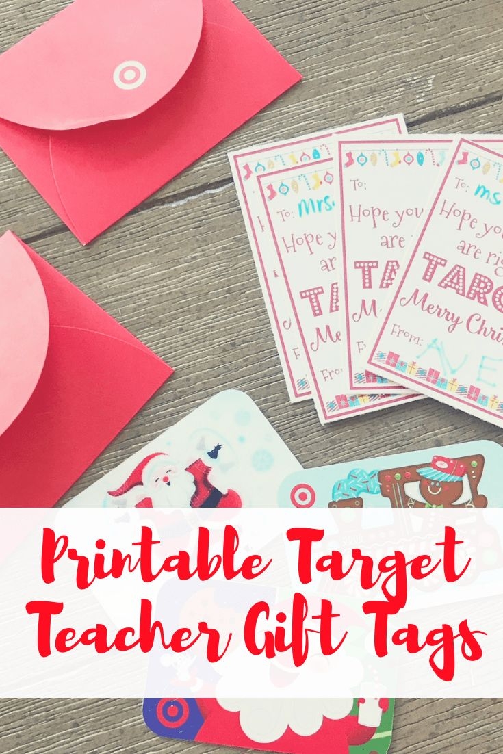 Printable TARGET Teacher Gift Tags For Christmas