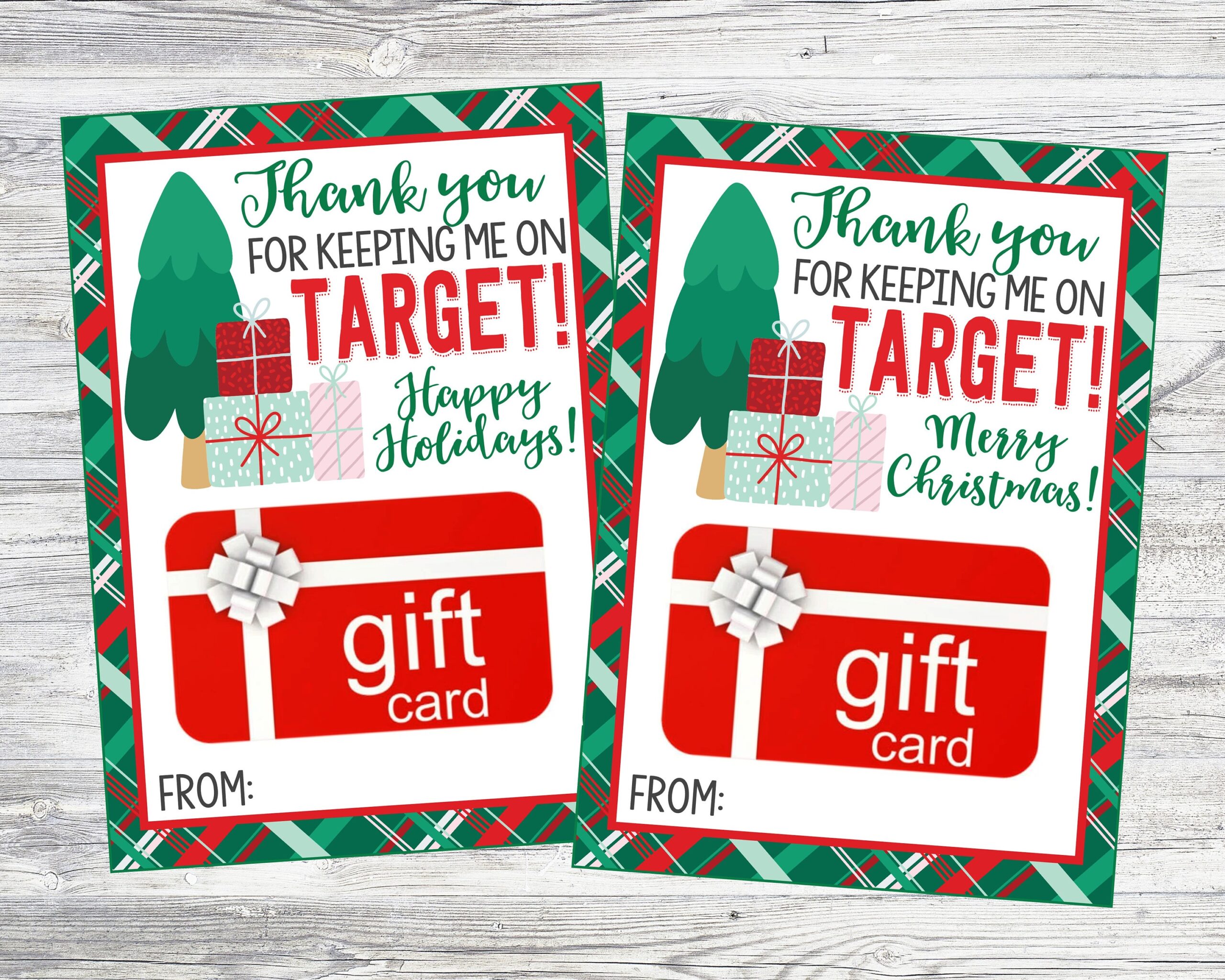 Target Gift Card Printable Christmas