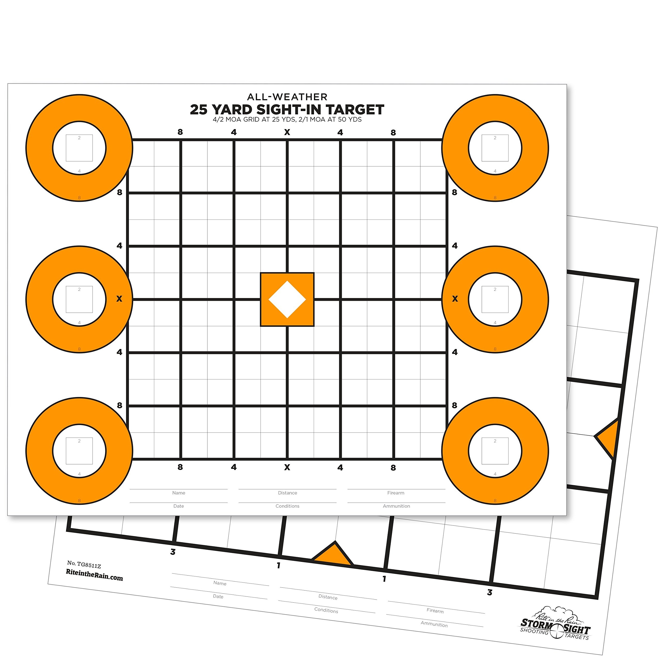 Printable Grid Rifle Targets 8.5x 11