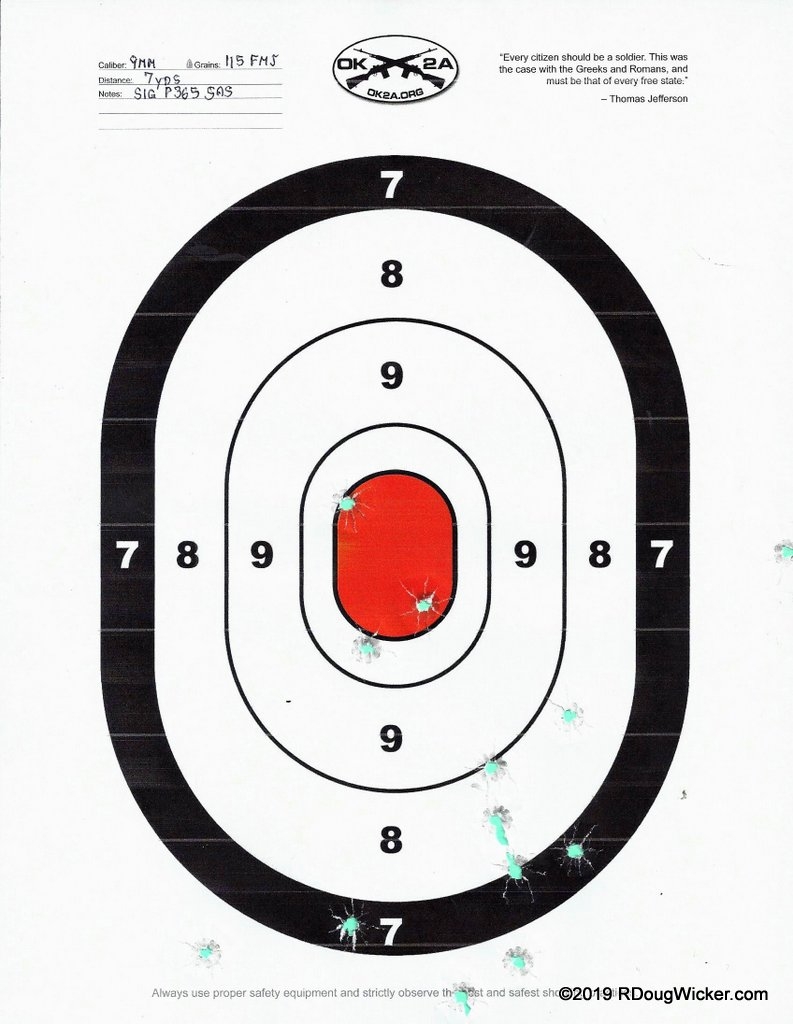 Printable Pistol Targets 8.5 X 11 7yds