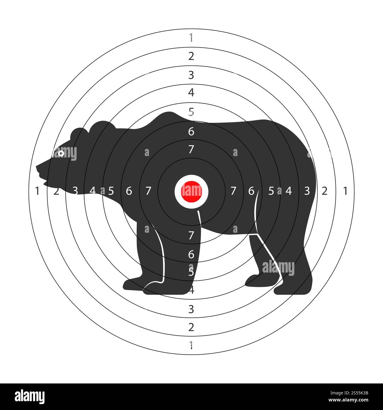 Printable Gray Animal Silhouette Target