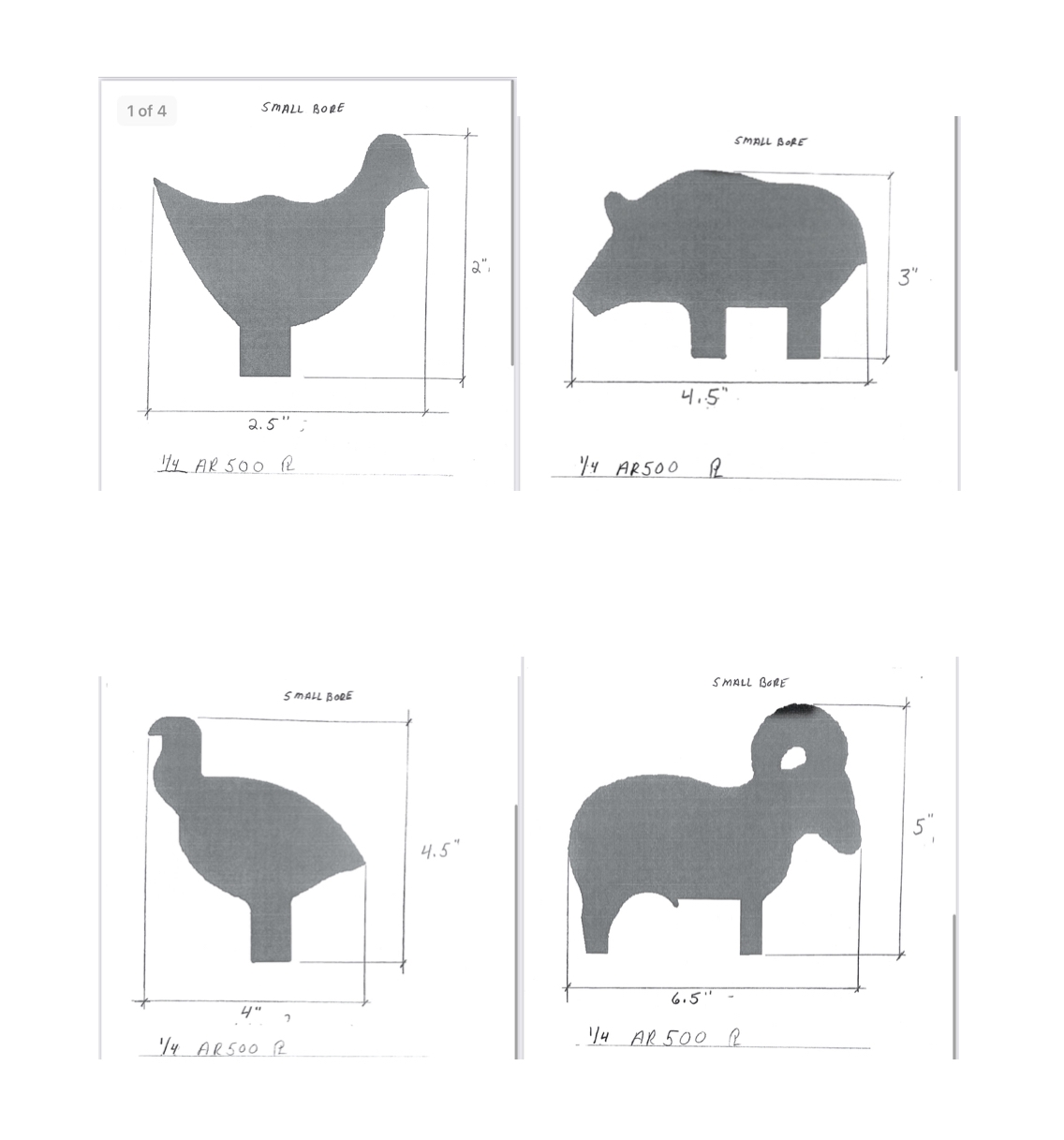 Silhouette Target Sizes The Muzzleloading Forum