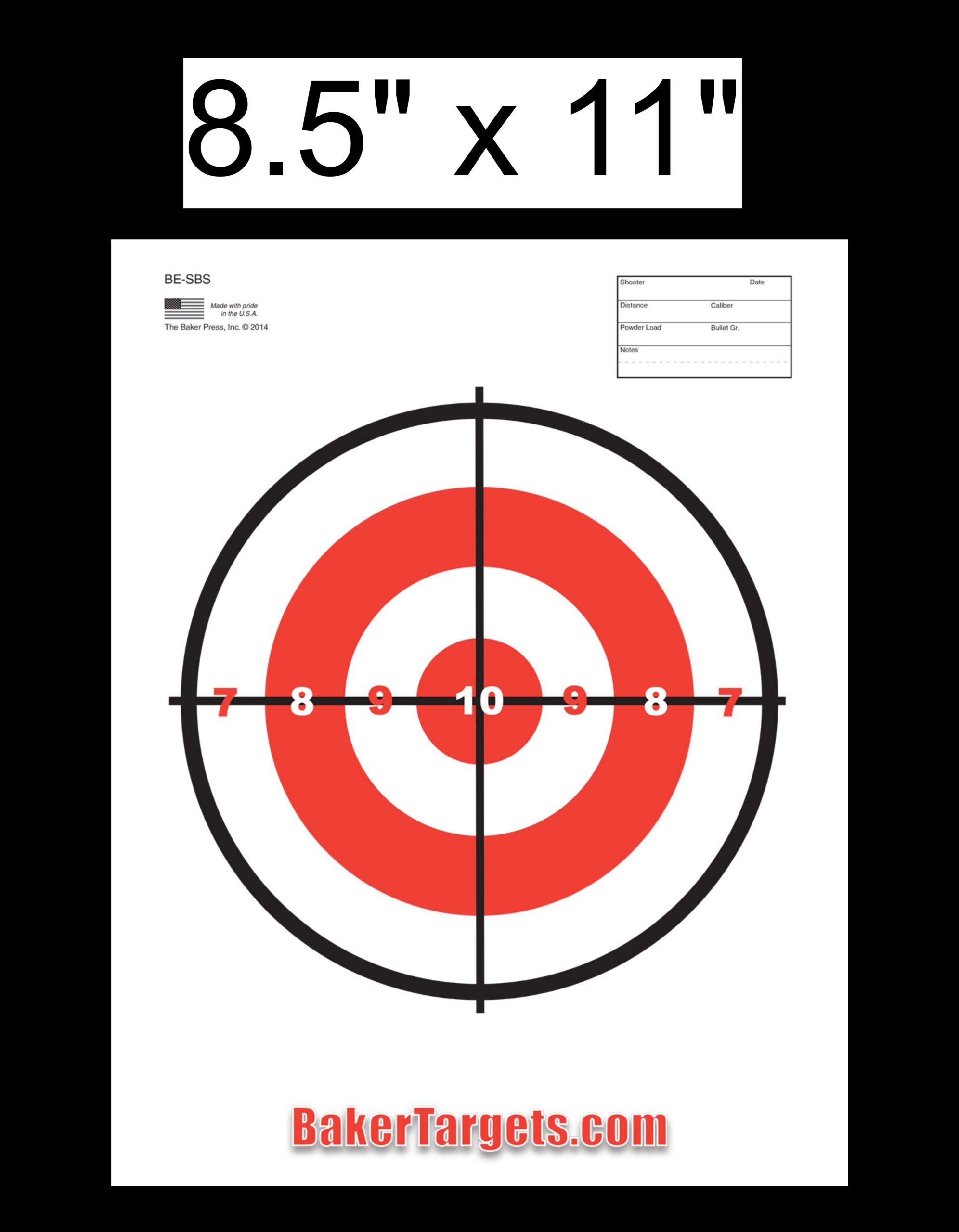 Printable 9 Inch Bullseye Target