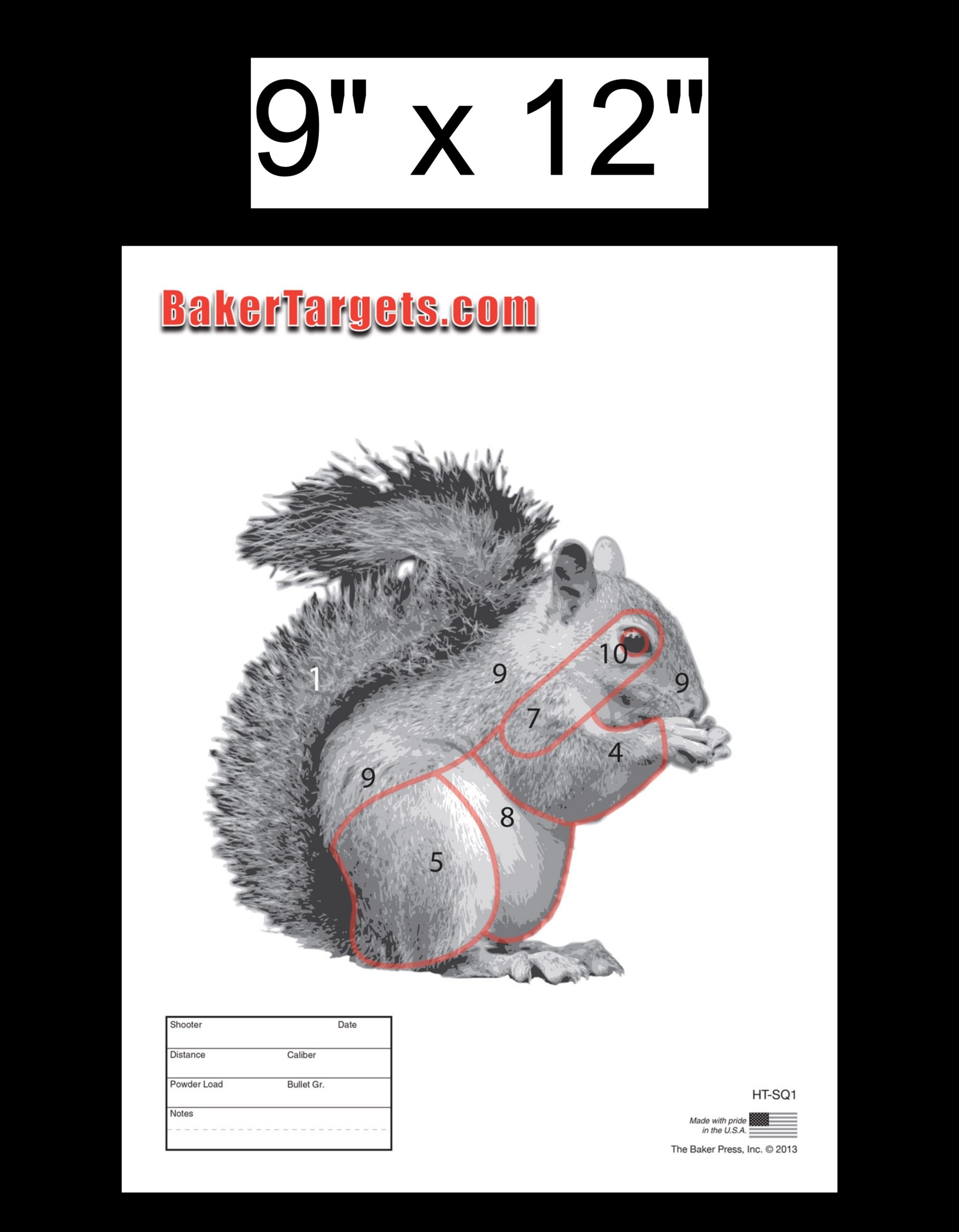 Squirrel Target 1 250 Pack Baker Targets