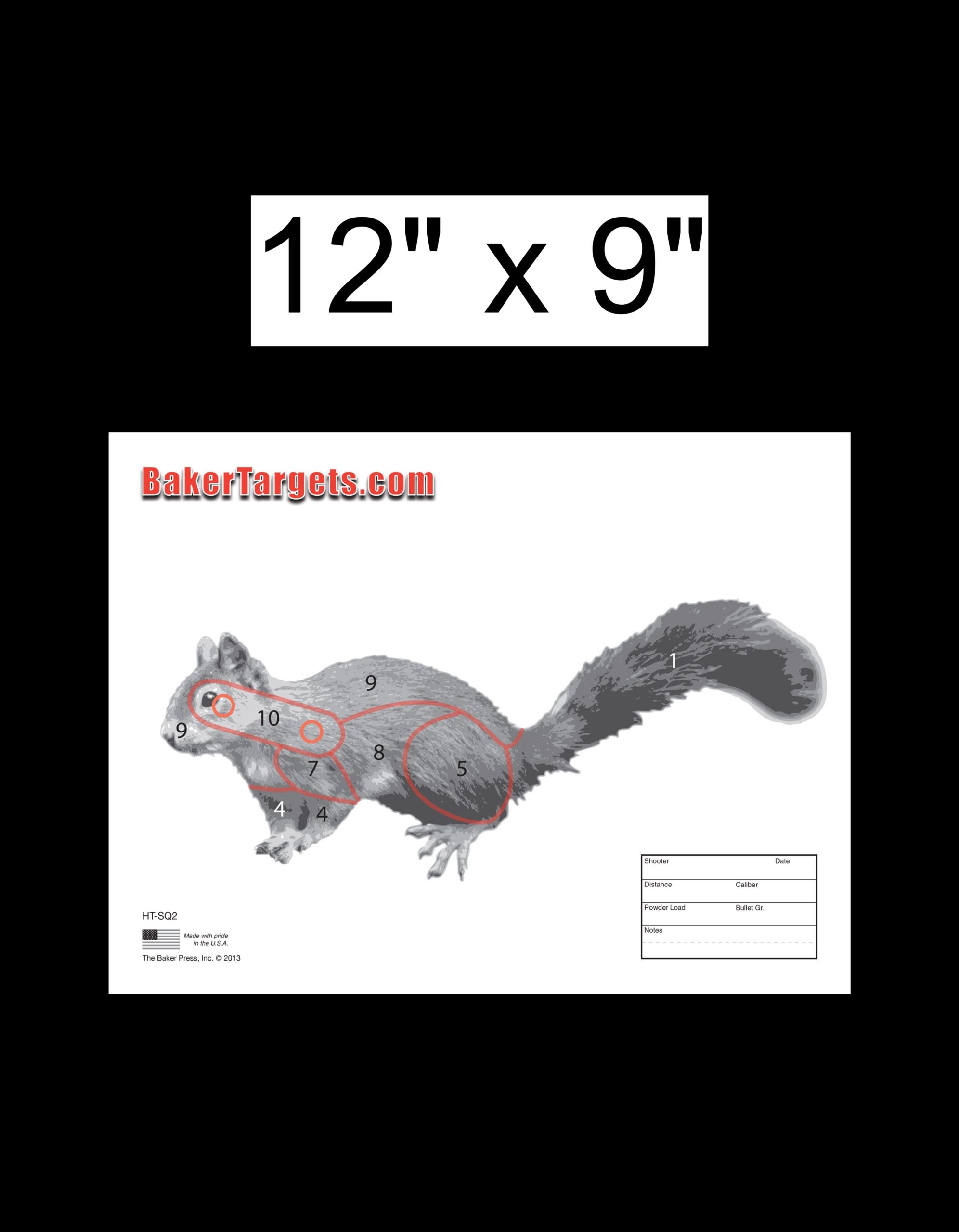 Squirrel Target 2 250 Pack Baker Targets