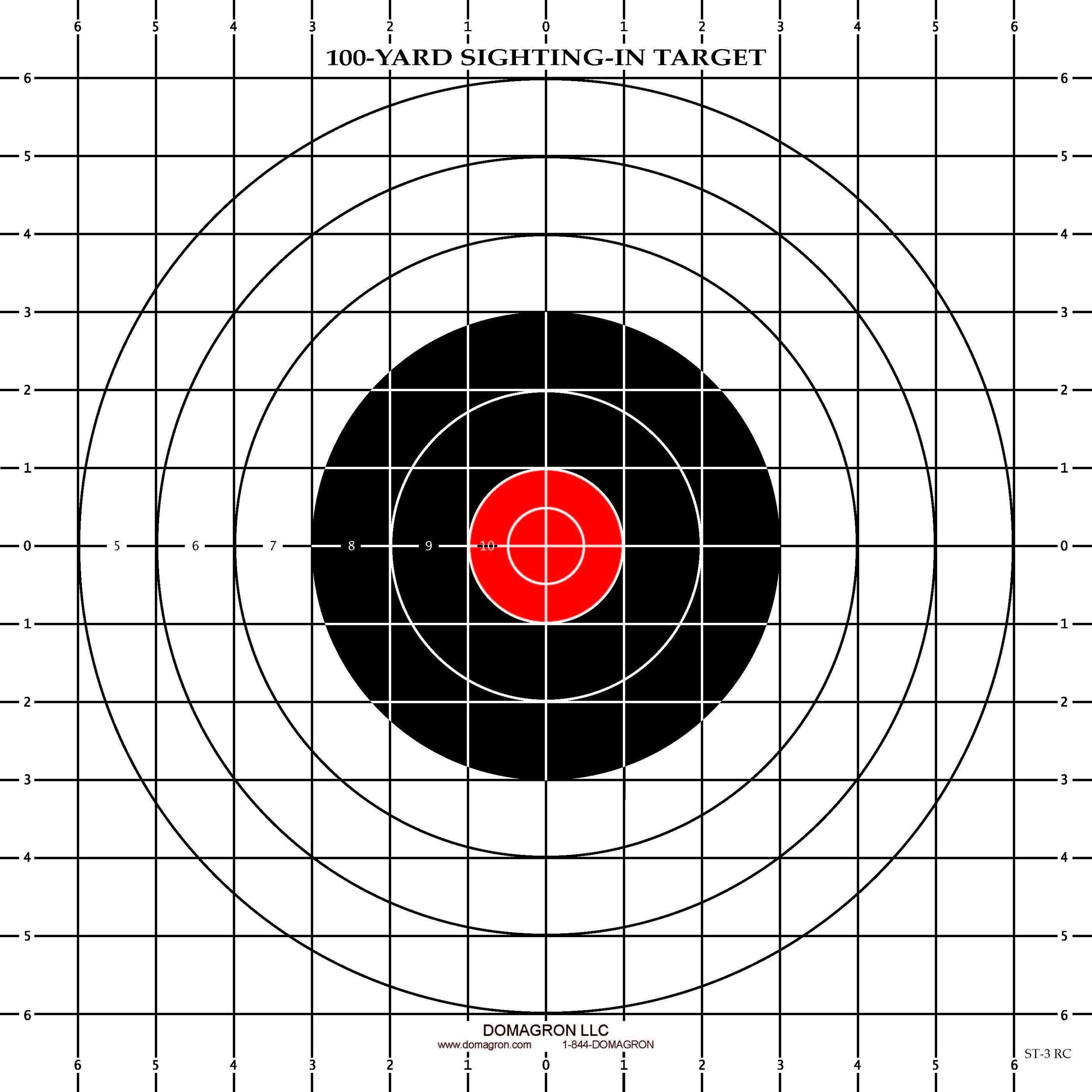 Rifle Targets 100 Yards Printable