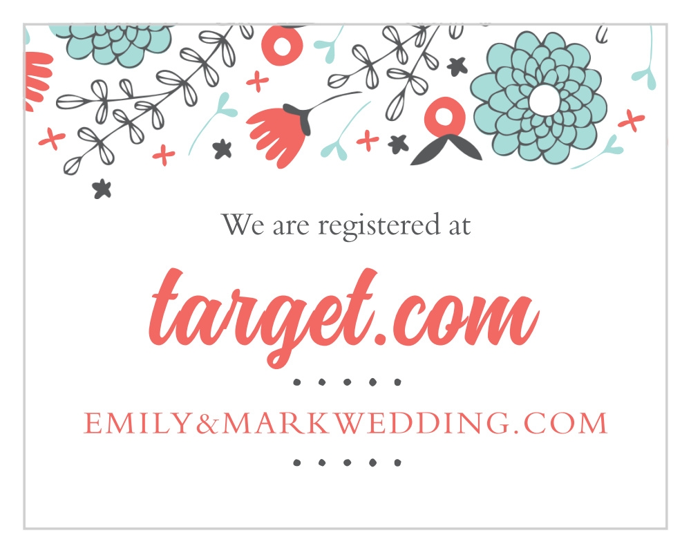 Surrounded By Flowers Registry Cards By Basic Invite