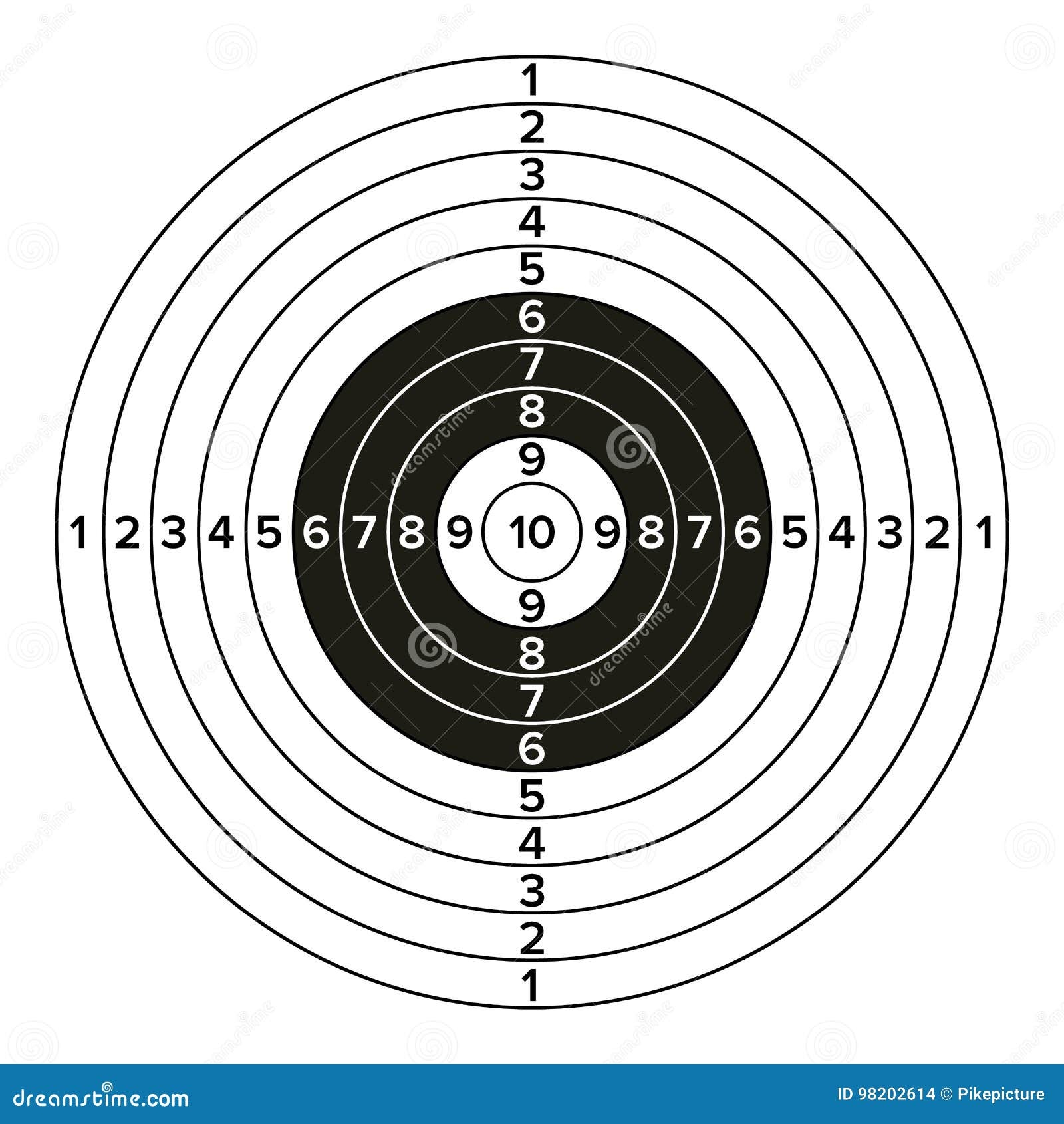 Target Gun Vector Classic Paper Shooting Target Illustration For Worksheets Library