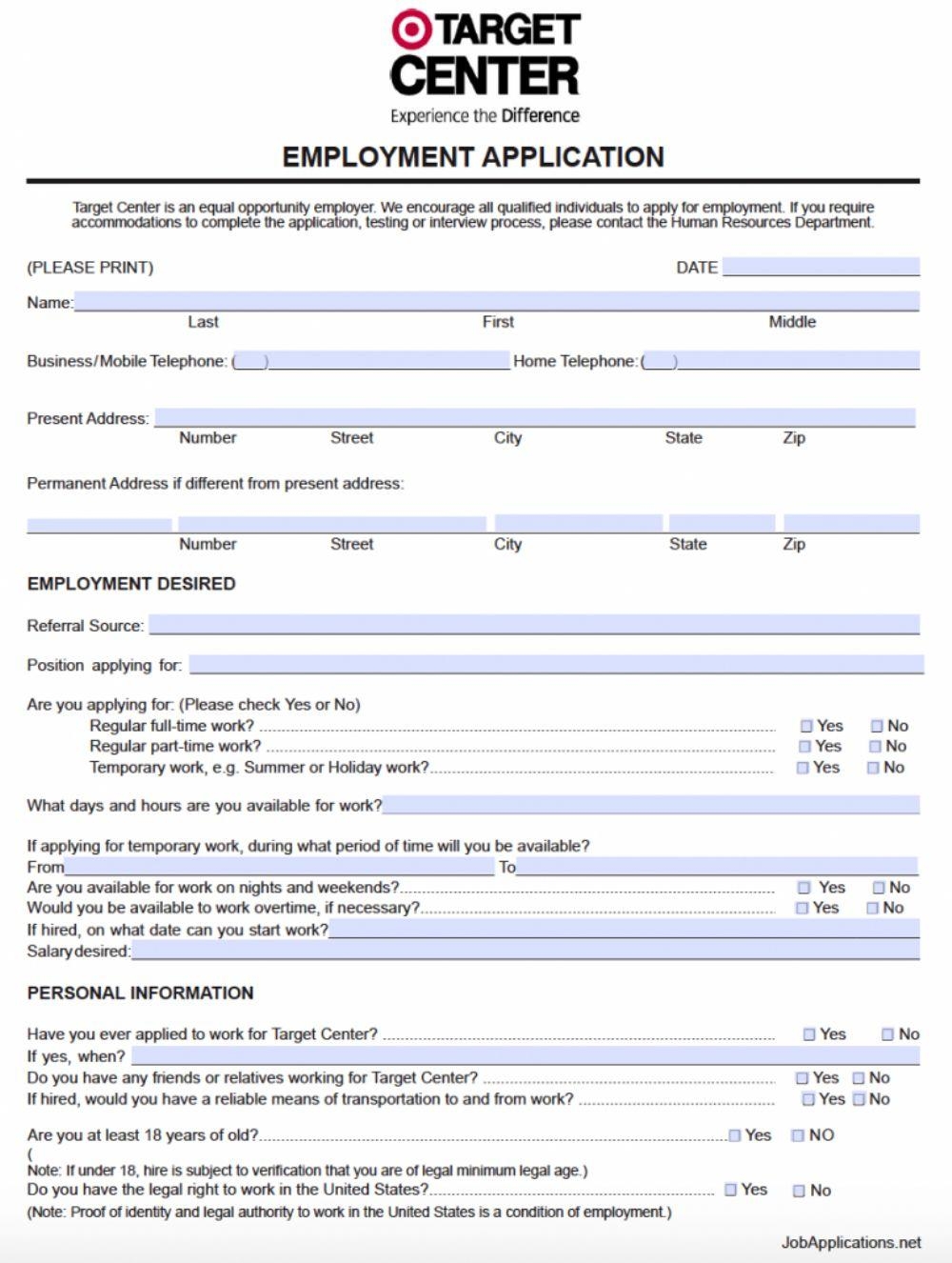 Target Job Application Worksheet Live Worksheets Worksheets Library