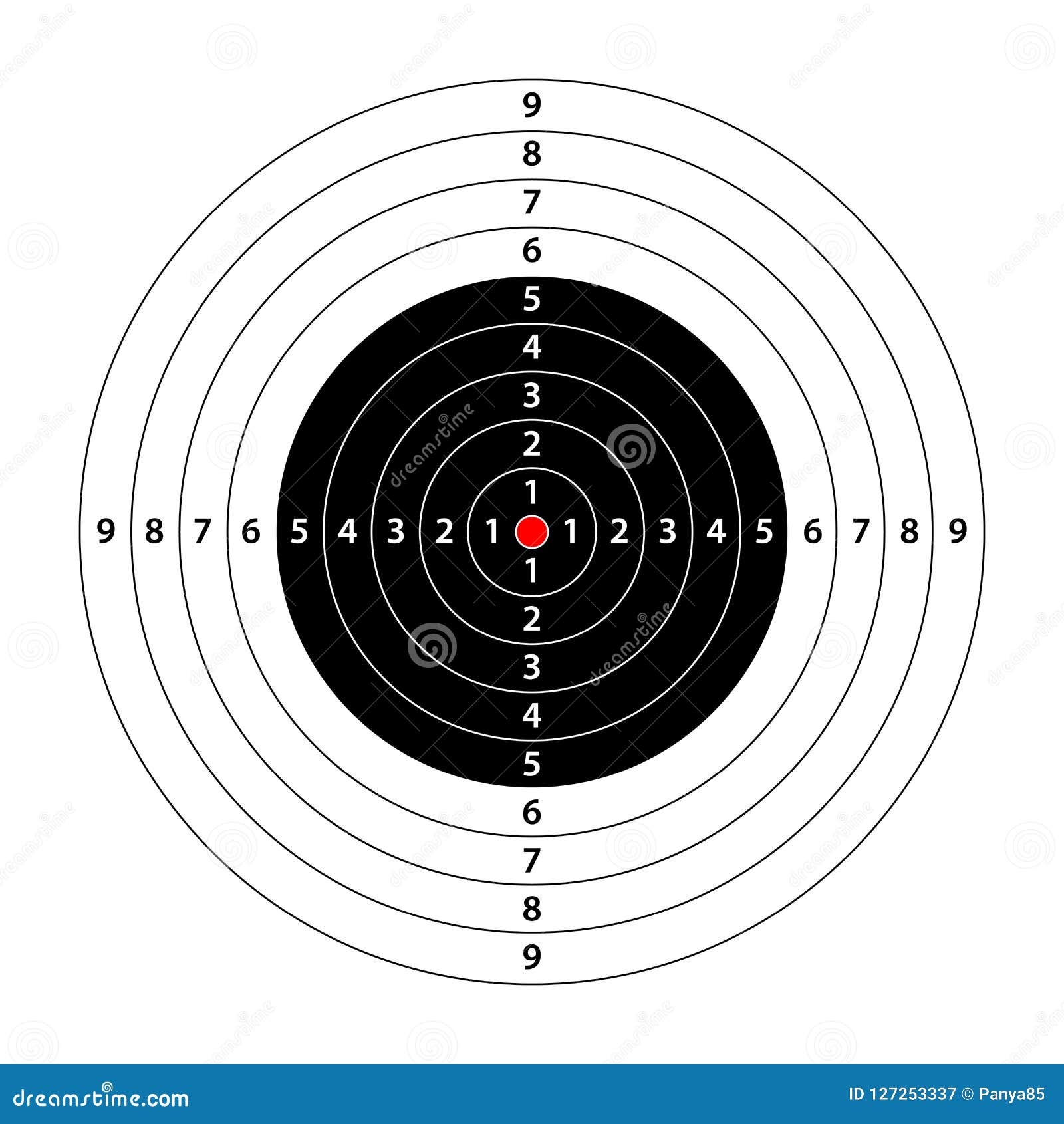 Bullseye Target Scoreboard Downloadable Printable