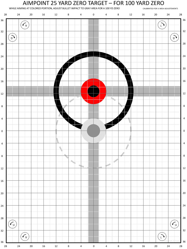 Printable Zeroing Targets For 150 Yards