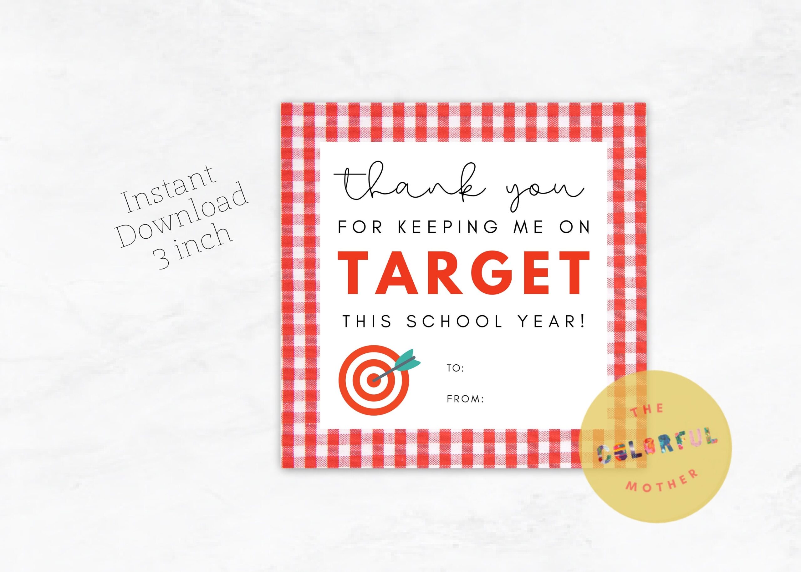 Teacher Appreciation Tag On Target Teacher Gift Teacher Appreciation Week Printable Teacher Thank You TAG Instant Download Etsy
