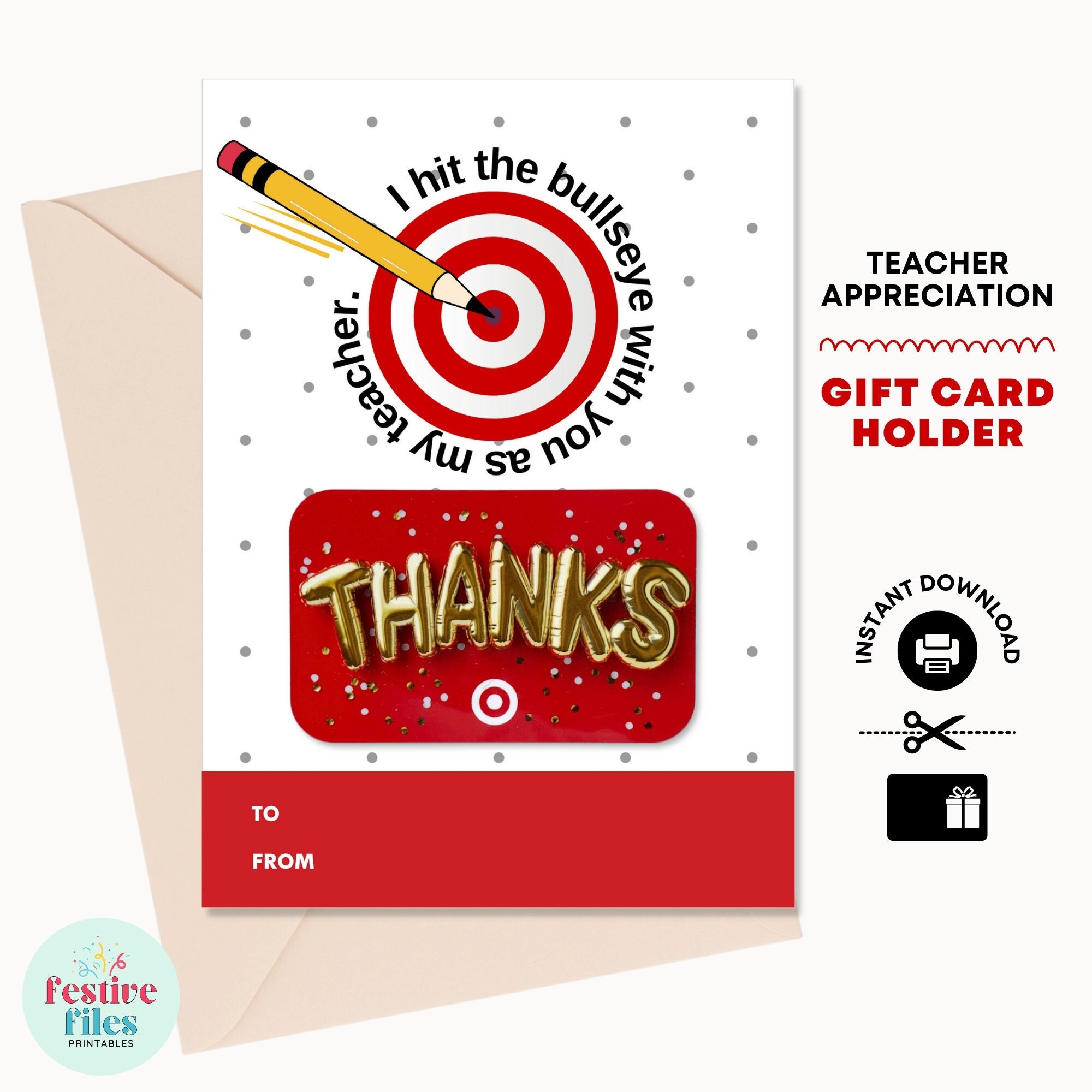 Target Printable Gift Card Idea For Teacher
