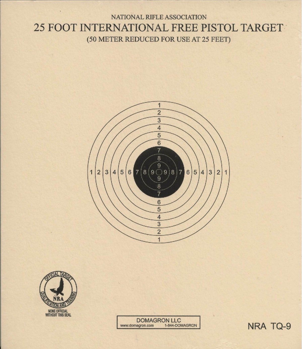 25 Foot Pistol Targets Printable