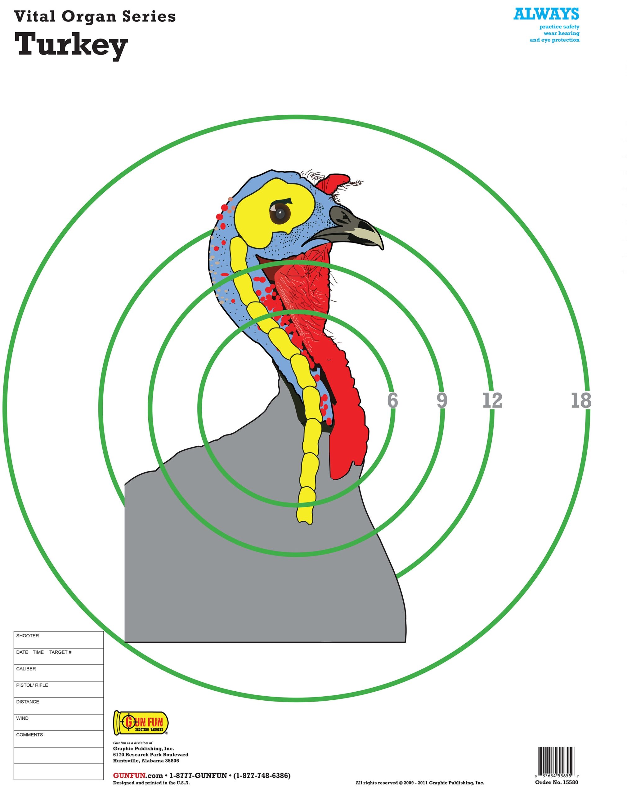 Turkey Head Practice Targets Printable