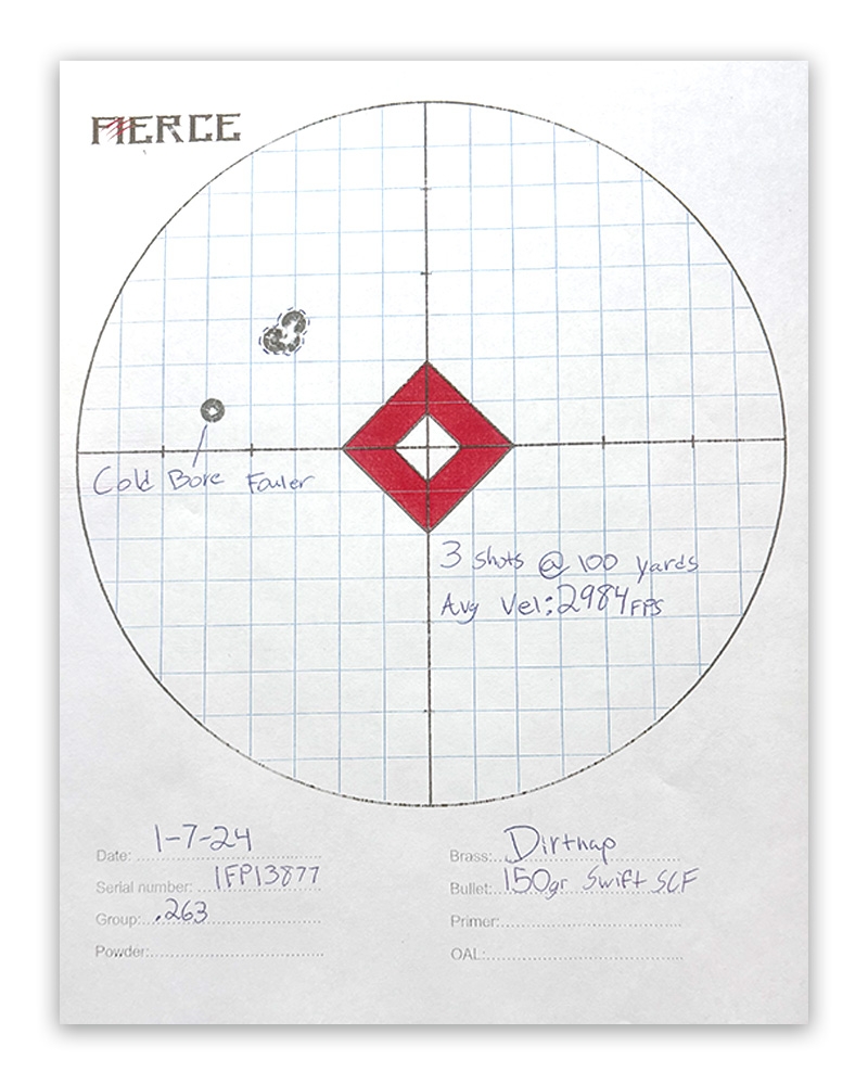 100 Yd Cold Bore Target Printable